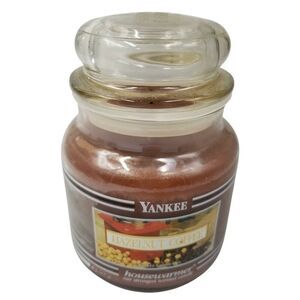 Yankee Candle Retired Black Band Hazelnut Coffee Housewarmer 14.5 oz Jar Rare